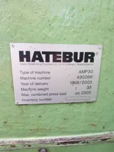 Automatische Schmiedemaschine Hatebur AMP30 - 230 ton (ID:75502) - Dabrox.com